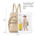 thumbnail image 2 of Mochila KL928 para niñas con forma de lazo y lunares, minipiel sintética, dorada, 2 of 7