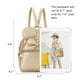 thumbnail image 2 of Mochila KL928 para niñas con forma de lazo y lunares, minipiel sintética, dorada, 2 of 7