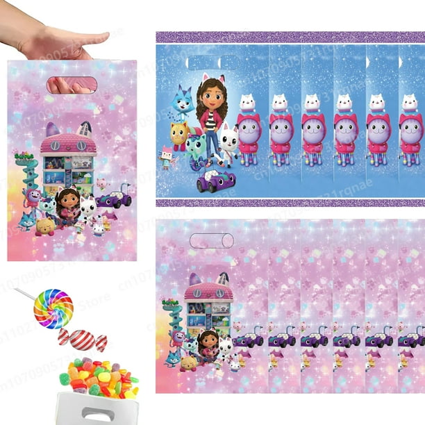 Gabby bolsas de regalo de fiesta temática de casa de muñecas, paquete de galletas de Goody, bolsa de dulces, suministros de decoración de favores de fiesta de cumpleaños para niños y niñas