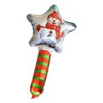 thumbnail image 1 of Inflable navideño de 24 pulgadas con forma de bastón de caramelo, Papá Noel, alce, hombre de jengibre, muñeco de nieve con globo, decoración para fiesta navideña., 1 of 5