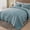 Blue, variant on Oversized Cal King Bedspread 120x120 Lightweight Quilted Coverlet Set 3 Pieces 1 Quilt 2 Pillow Shams Soft Denim Luxury Bedding