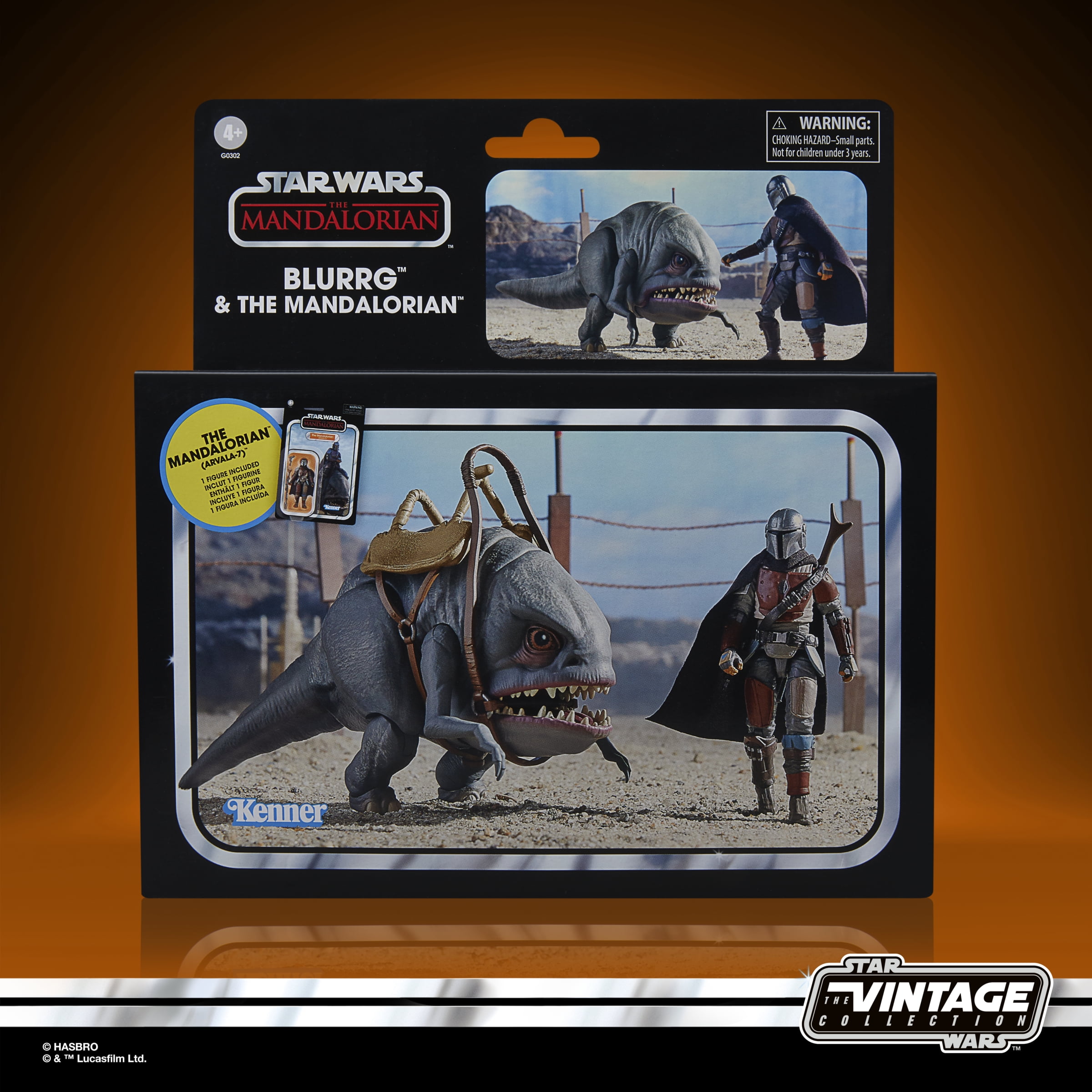 Star Wars The Vintage Collection Blurrg & The Mandalorian Action Figures (3.75”)