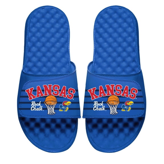 Youth-ISlide Kansas Jayhawks Collage Basketball Slide Sandals
