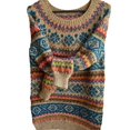 thumbnail image 2 of Suéter jacquard de cuello redondo de otoño e invierno, suéter retro de manga larga, suéter casual suelto, 2 of 2