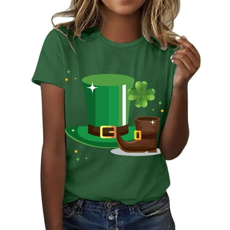 

Qufokar White Maternity Shirt Long Exercise Shirts Women Women S St. Patrick S Day Top Shirt Casual Hat Shoes Printed Shirt Short Sleeve O Neck Blouse Fashion Casual Tops Shirt