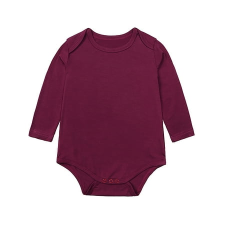 

SXIMEE Rayon Made From Bamboo Material Unisex Baby Long Sleeve Bodysuits Soft Jumpsuit for Newborn Infant Toddler