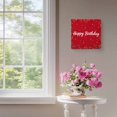 thumbnail image 4 of Framed Canvas Wall Art for Living Room Happy Birthday Wall Decor, Polka Dot Ribbon Celebration Red Aesthetic Paintings for Bedroom Office Kitchen, Ready to Hang Artwork Wall Pictures 8x8 Inch, 4 of 9