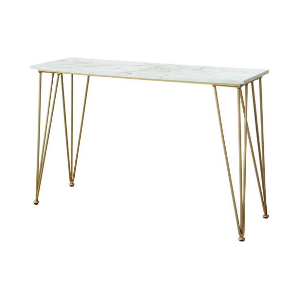 Sofa Table With Marble Top White And, Marble Brass Sofa Table
