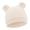 Beige, variant on Classical Bear Ear Infant Hat Waffles Weave Fabric Stretchy Head Cover Stretchable Caps for 0 to 2 Year Baby