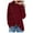 Wine, variant on Vetement Femme ete 2025 Women Button Cowl Neck Long Sleeve Wrap Sweater Sweatshirt Pullover Tops Blouse Women's Shirts Pack Short Women Shirts Summer Long Sleeved Shirt Workout Shirt Womens Bulk XL