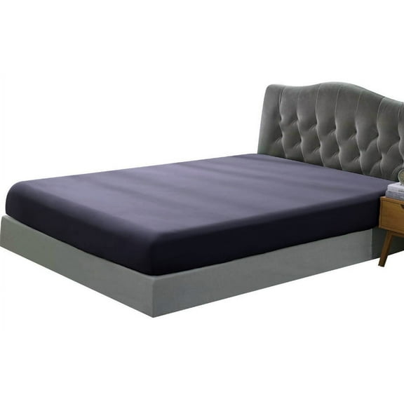Splendid Collections Twin XL Fitted Sheet Only 1PC - 15 Inch Deep Sheets - Brushed Microfiber Super Silky Soft Fitted Bed Sheet - Breathable and Wrinkle Free Bottom Sheet (Solid Navy Blue)