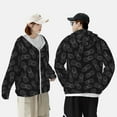 thumbnail image 4 of Balery White Pineapples Sudadera ligera de manga larga con capucha y protección solar UPF 50+ para hombre y mujer, ideal para pesca y running-Large, 4 of 7