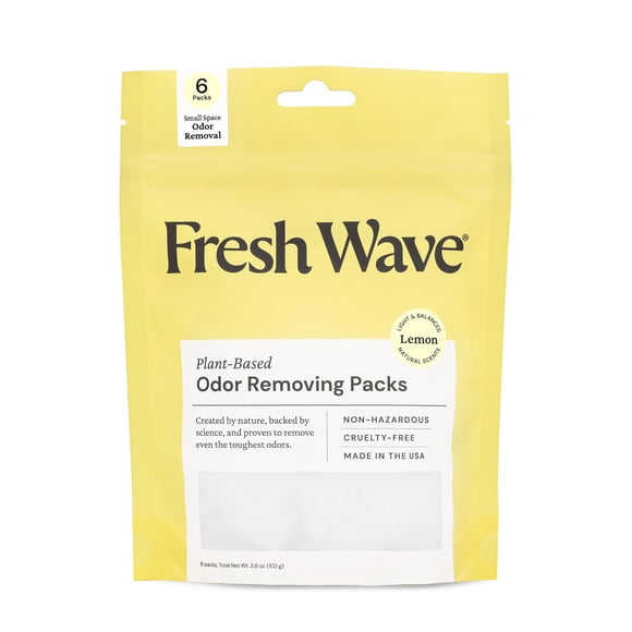 Paquetes eliminadores y desodorizantes Fresh Wave Lemon x6