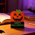 thumbnail image 4 of ShengapQ Halloween Wooden Tabletop Ornaments, Spooky Wooden Sign Decorations, Halloween Decor, Tiered Tray Decor, Home Indoor Mantel Shelf Desktop Display, Holiday Gift for Decor Enthusiasts, 4 of 9