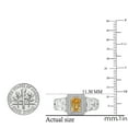 thumbnail image 5 of Dazzlingrock Collection 4.80 Carat (ctw) 18K Citrine & White Cubic Zirconia CZ Bridal Engagement Ring, White Gold, Size 5.5, 5 of 6