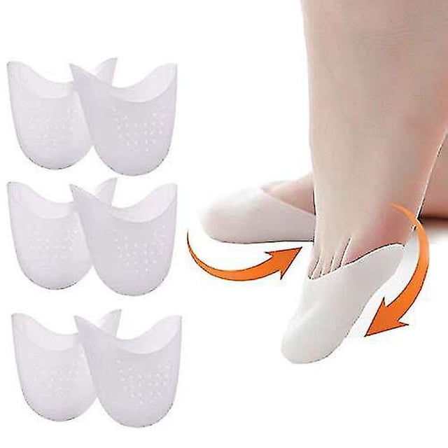 3 pares de punteras de silicona para Ballet, almohadillas para puntas de Ballet, Protector de punta, Protector de protección medio completo para dedos