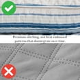 thumbnail image 5 of Southshore Fine Living, Inc. Oversized Twin Quilt Set, Striped Blue Bedspread Twin or Twin XL Quilt, 3-Piece Coastal Bedding Set with Quilt and Matching Sham, Soft Microfiber Quilt, Blue Stripes, 5 of 9