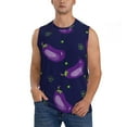 thumbnail image 1 of Balery Eggplant Camisetas sin mangas para hombre, absorbe la humedad y protege contra el mal olor.-Small, 1 of 7