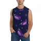 thumbnail image 1 of Fotbe Eggplant Men's Camiseta sin Mangas Estampada para Hombres, Playera Casual para Gimnasio, Entrenamiento, Playa-Small, 1 of 7