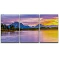thumbnail image 3 of PixonSign Canvas Print Wall Art Set Purple and Yellow Mountain Landscape Nature Wilderness Photography Realism Southwest Scenic Relax/Calm Multicolor Ultra for Living Room, Bedroom, Office - 24"x36"x3, 3 of 5