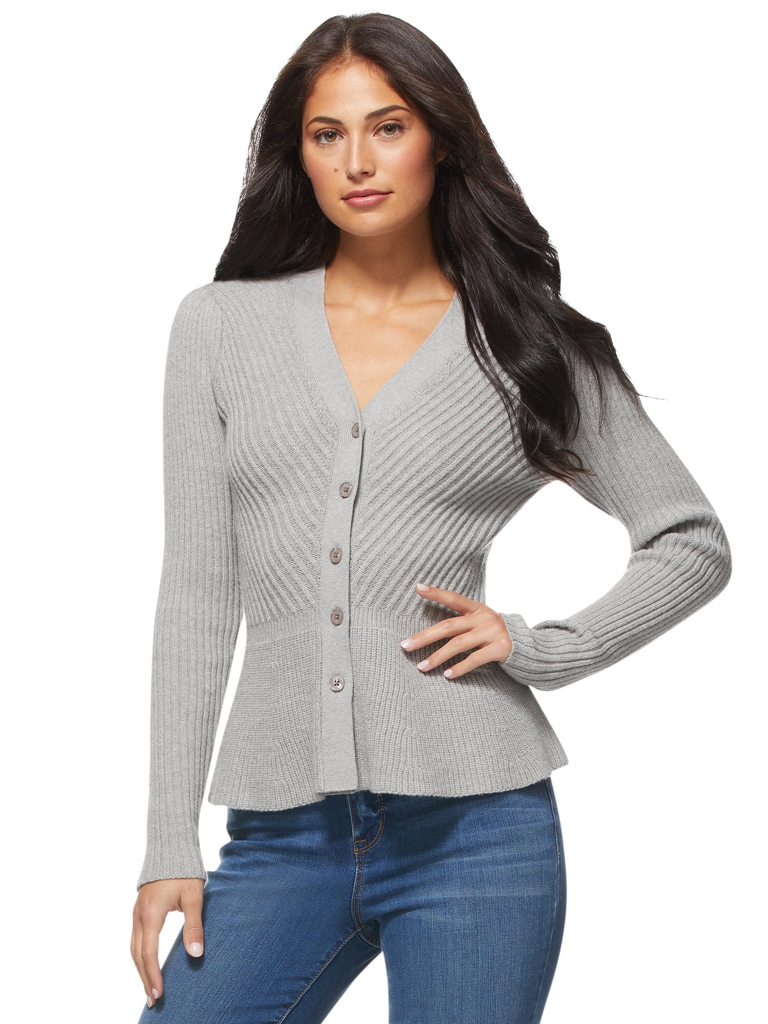 Sofia jeans by sofia vergara women's crewneck peplum sweater Clearance