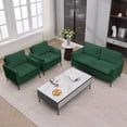 thumbnail image 6 of 55" Small Loveseat Sofa for Small Spaces,Leather Upholstered 2-Seater Sofa Couch Single Casual Sofa Chair for Living Room Office,Green, 6 of 8