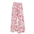 thumbnail image 4 of YUANGUANST Women's Wide Leg Pants Womens Wide Leg Palazzo Pants Boho Floral 2025 Summer Beach Culottes Flowy Casual Trousers For Vacation Office Slacks, 4 of 4