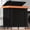 Black, variant on Laundry Basket with Wheels, 300L Leather Patchwork Laundry Sorter 4 Section