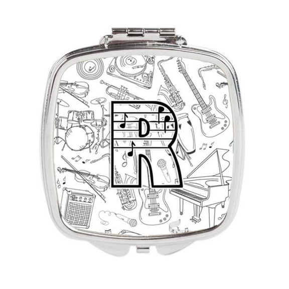 Letter R Musical Note Letters Compact Mirror