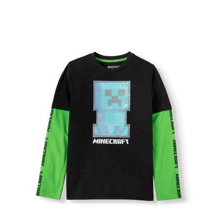 Minecraft Minecraft Line Sprite Long Sleeve Licensed T