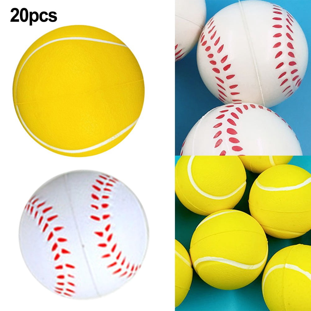 20pcs Foam Ball Soft Foam Sponge Tennis Balls Baseball Balls for and Adults