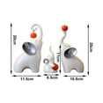 thumbnail image 4 of CarpNettore Abstract Art Statue Elephant Figurines Resin Ceramic Sculptures Desktop Ornaments Creative Design Suitable for Family Living Room Office Gift Decorati, 4 of 8