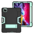 thumbnail image 7 of Dteck Case For iPad Pro 12.9" 5th Generation 2021,Shockproof Rubber Kickstand Case 3-Layer Protection Heavy Duty Cover for iPad Pro 12.9-inch 5th Gen 2021,Black+Mint, 7 of 7