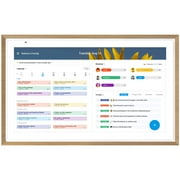 ApoloSign 15.6 inch Digital Calendar, Dual-Mode Smart Wall Planner & Interactive Display Electronic Touchscreen Chore Chart for Family Schedules, Sync Calendars, No Subscription (Teak)
