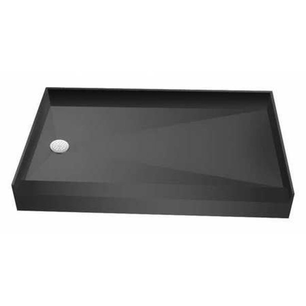 TILE REDI 3460LPVC 34x60" Left Drain Single Curb Shower Base Walmart