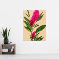 thumbnail image 2 of Tropical Hawaiian Botanical Exotic Pink Floral illustration Extra Large XL Wall Art Poster Print, 2 of 3
