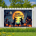 thumbnail image 6 of Decorative Design Happy Halloween Banner Witch Theme Pumpkin Design Spooky Elements for Halloween Party Indoor Decoration Outdoor Event, 6 of 9