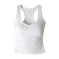 thumbnail image 5 of Glisme Tank Tops For Women Solid Color Sleeveless Tank Top For Layering And Casual Wear Comfortable Stretch Fabric Versatile Basic Camisole Classic White Top, 5 of 5
