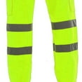 thumbnail image 3 of BUWTTER Men's Loose Fit High Visibility Safety Cargo Pants with Reflective Stripes Solid Color Cotton Work Trousers Green XXXL, 3 of 3