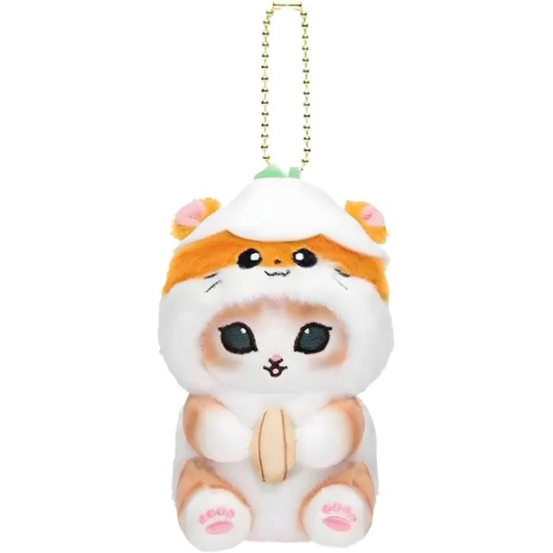 Mofusand Llavero de peluche con diseño de gato, lindos animales de peluche, llavero, colgador de bolsas, elegante, día del niño, Navidad, regalo de celebración de Año Nuevo, muñeca Mofusand Hippers
