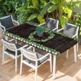 thumbnail image 2 of Spring Eucalyptus Leaves Table Cloths for 4 Foot Rectangle Tables, Farmhouse Botanical Brown Wood Patio Waterproof Elastic Fitted Tablecloths, Washable Rectangular Table Cover for Camping, 2 of 8