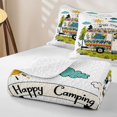 thumbnail image 4 of Erosebridal Bohemian Exotic Style Camper Quilt King,Happy Camping King Coverlet Set For Kids,3 Pieces, 4 of 7