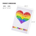 thumbnail image 2 of Lantern Press 1000 Piece Jigsaw Puzzle, San Francisco, California, Gay Pride, Mosaic Heart, Pride Colors, 2 of 5