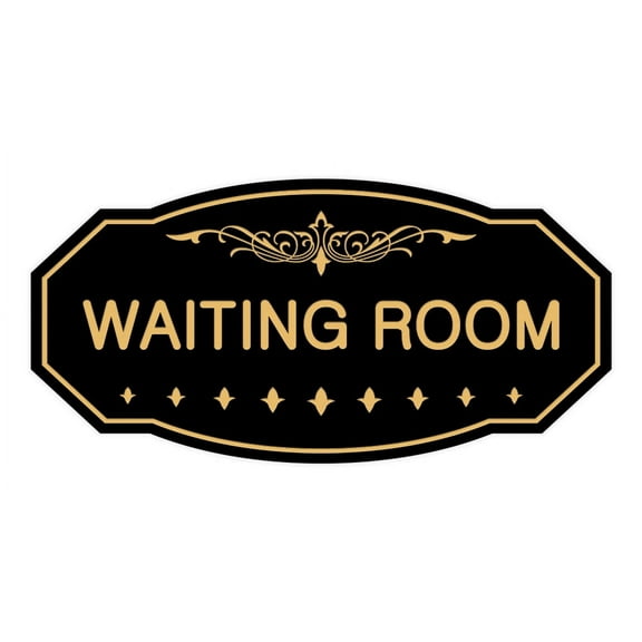 Victorian Storage Sign (Black Gold) - Medium 4" X 8"