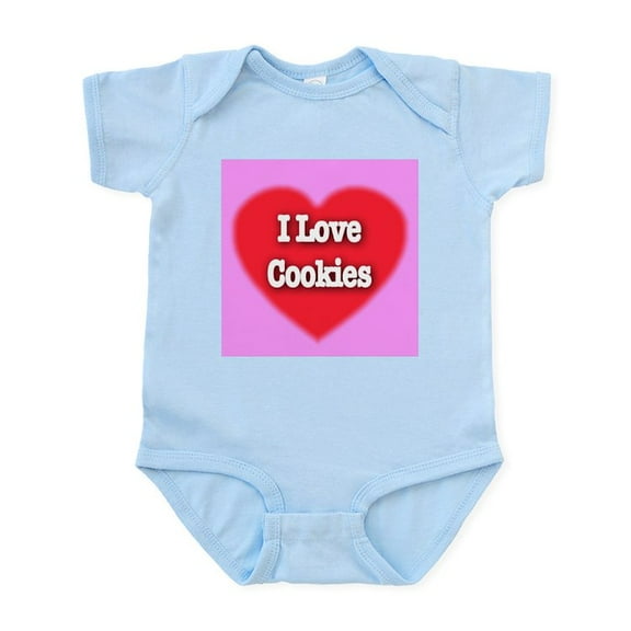 CafePress - I Love Cookies Infant Bodysuit - Baby Light Bodysuit, Size Newborn - 24 Months