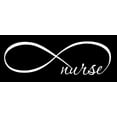 thumbnail image 2 of Nurse Infinity Decal Sticker | 7.5-Inches By 2.3-Inches | White Vinyl | Car Truck Van SUV Laptop Macbook Wall Decals, 2 of 2