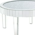thumbnail image 3 of HomeRoots  18 x 32 x 32 in. Silver & Clear Glass & Manufactured Wood Round Mirrored Coffee Table, 3 of 5
