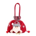 thumbnail image 1 of kjfeif Drawstring Christmas Bags 3D Xmas Gift Bags Christmas Wrapping Bags Xmas Goodie Bags Red Pouch Bags Sack Stockings Party Bags for Christmas Tree Family Holiday Xmas Party Wedding Decor, 1 of 6