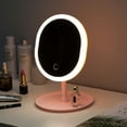thumbnail image 3 of Makeup Mirror with Lamp Replenish Light Rechargeable Dormitory Desktop Mirror, 3 of 8