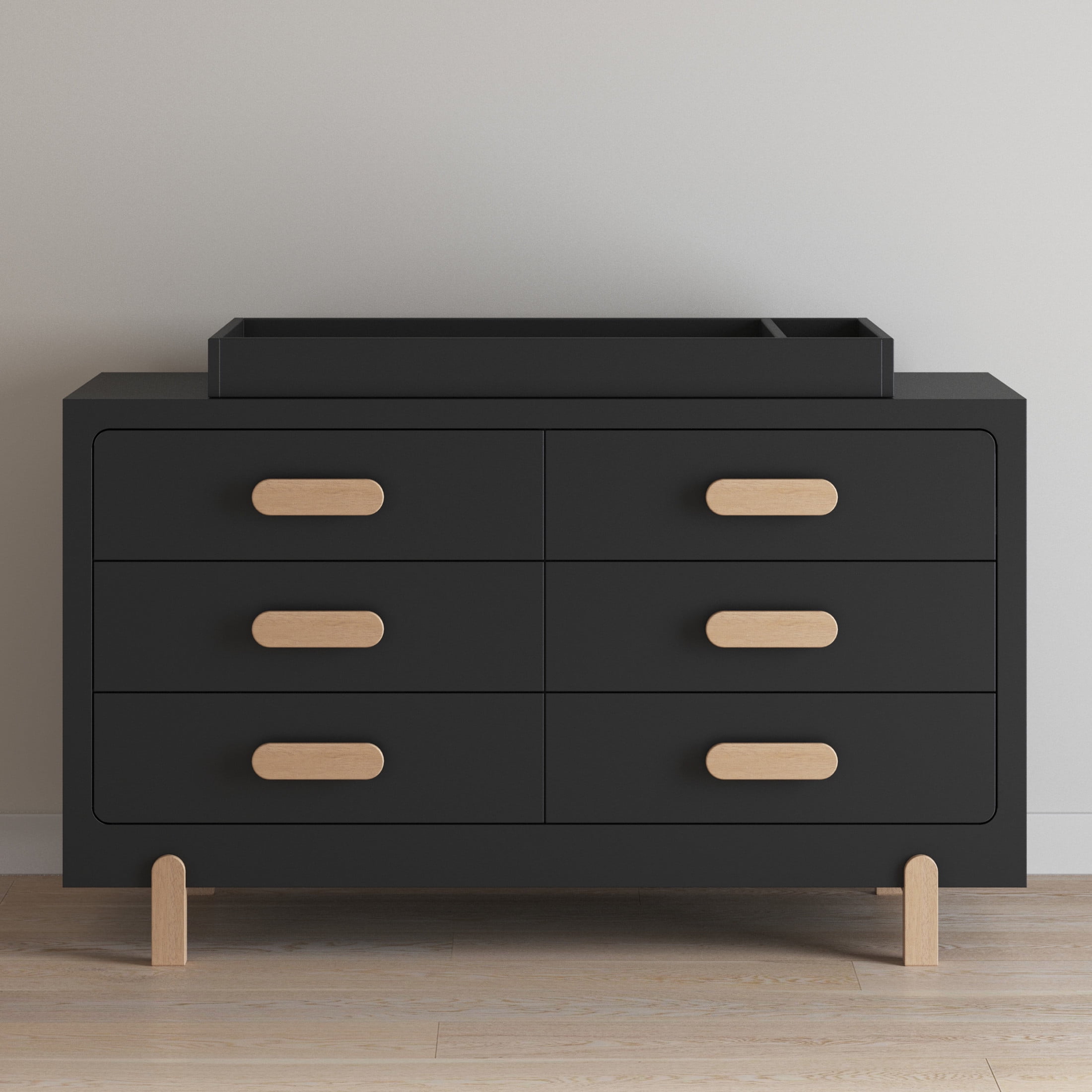 Child Craft Legacy Changing Table Topper, Converts Dresser to Changing Surface, Secure Fit, Caviar Black